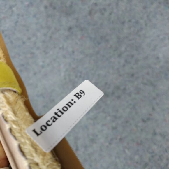 Madewell The Hallie Espadrille Sandals Womens Size 7.5 Shoes Yellow Leather - Picture 12 of 12